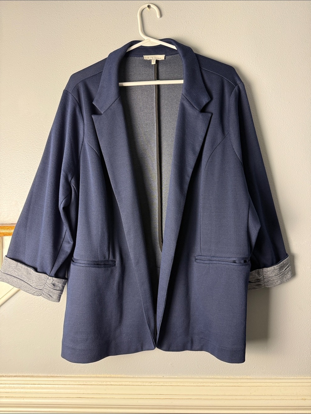Skies Are Blue Navy Open-Front Blazer